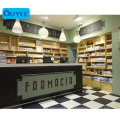 Retail Display Wooden Small Pharmacy Furniture Shop Counter Modern Medical Store Furniture Pharmacy Display Furniture